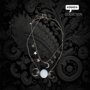 Gothic Wiccan Triple Moon Necklace Set